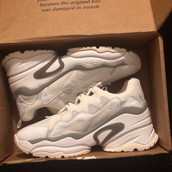 Ash Cream and Gray Sneakers - Picture 8 of 8